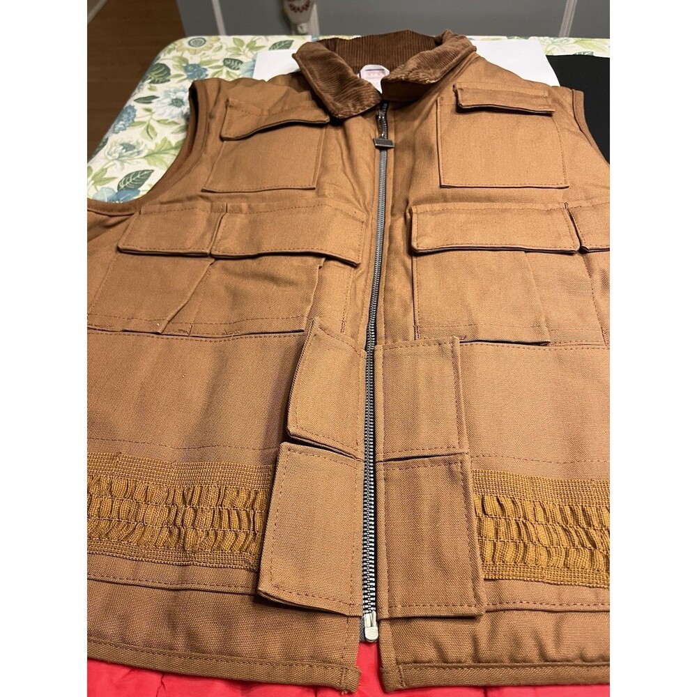 Walls Duck Canvas Brown Hunting Vest Regular Fowl Fishing Master Made Sz L ~ USA